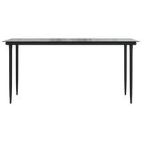 lauko baldai 4 vietu - Lauko baldų komplektas VLX 5 Piece Outdoor Dining Set 46175, juodas, 4 vietų - 5 nuotrauka