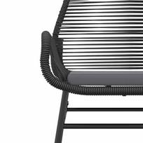 lauko baldai 4 vietu - Lauko baldų komplektas VLX 5 Piece Outdoor Dining Set 46175, juodas, 4 vietų - 6 nuotrauka