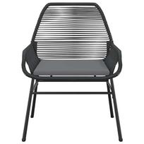 lauko baldai 4 vietu - Lauko baldų komplektas VLX 5 Piece Outdoor Dining Set 46175, juodas, 4 vietų - 7 nuotrauka