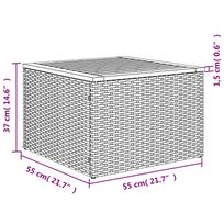 lauko baldai 7 vietos - Lauko baldų komplektas VLX 5 Piece 318578 318578, juodas, 1-7 vietų - 4 nuotrauka