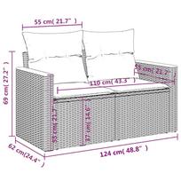 lauko baldai 7 vietos - Lauko baldų komplektas VLX 5 Piece 318578 318578, juodas, 1-7 vietų - 6 nuotrauka