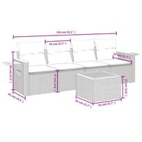 lauko baldai 7 vietos - Lauko baldų komplektas VLX 5 Piece 318578 318578, juodas, 1-7 vietų - 7 nuotrauka