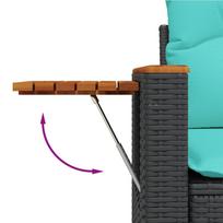 lauko baldai 7 vietos - Lauko baldų komplektas VLX 5 Piece 318578 318578, juodas, 1-7 vietų - 8 nuotrauka