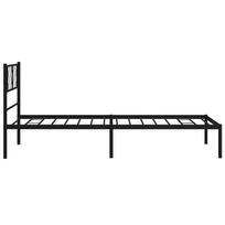 miegamojo lovos rem - vidaXL Metalinis lovos rėmas su galvūgaliu, juodas (Black), 100x200 cm - 5 nuotrauka