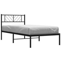 miegamojo lovos rem - vidaXL Metalinis lovos rėmas su galvūgaliu, juodas (Black), 100x200 cm - 7 nuotrauka