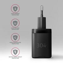 charger pps - AXAGON ACU-PD30 wall charger 1x QC3.0/AFC/FCP/PD type-C, 30W, black - 6 nuotrauka
