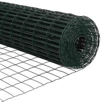 vartu stulpai - vidaXL grandinės tinklo aptvaras su 22 U stulpais, Žalias (Green), 0.6x25 m, Plienas - 5 nuotrauka