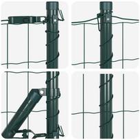 vartu stulpai - vidaXL grandinės tinklo aptvaras su 22 U stulpais, Žalias (Green), 0.6x25 m, Plienas - 7 nuotrauka