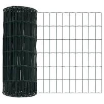 vartu stulpai - vidaXL grandinės tinklo aptvaras su 22 U stulpais, Žalias (Green), 0.6x25 m, Plienas - 8 nuotrauka