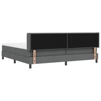 miegamojo lova 100x20 - vidaXL Lova su spyruokliniu čiužiniu Juoda (Black), 100x200 cm, aksominė - 5 nuotrauka