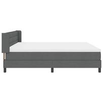 miegamojo lova 100x20 - vidaXL Lova su spyruokliniu čiužiniu Juoda (Black), 100x200 cm, aksominė - 6 nuotrauka