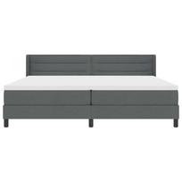 miegamojo lova 100x20 - vidaXL Lova su spyruokliniu čiužiniu Juoda (Black), 100x200 cm, aksominė - 7 nuotrauka