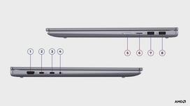 lenovo ideapad 5 amd ryzen 7 - Lenovo IdeaPad 5 2-in-1 16AKP10, AMD Ryzen AI 7, 16 GB, 512 GB, 16", WUXGA, Jutiklinis ekranas, Luna Grey (Pilkas) - 14 nuotrauka