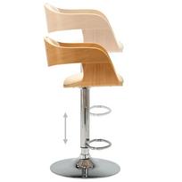 baro kedes taburete - Baro kėdė VLX Faux Leather 283114, tamsiai ruda/kreminė, 2 vnt. - 5 nuotrauka