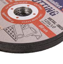 metalo pjovimo diskai lytagra - SPECIALIST+ Metalo pjovimo diskas 125x1x22 mm 10 vnt. - 2 nuotrauka