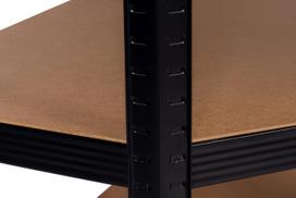 lentynos stelaz - Kampinė sandėliavimo lentyna 4IQ, 180 x 70 x 70 cm, Juoda (Black), 175 kg - 2 nuotrauka