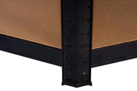lentynos stelaz - Kampinė sandėliavimo lentyna 4IQ, 180 x 70 x 70 cm, Juoda (Black), 175 kg - 4 nuotrauka