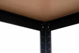 lentynos stelaz - Kampinė sandėliavimo lentyna 4IQ, 180 x 70 x 70 cm, Juoda (Black), 175 kg - 5 nuotrauka