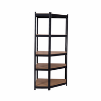 lentynos stelaz - Kampinė sandėliavimo lentyna 4IQ, 180 x 70 x 70 cm, Juoda (Black), 175 kg - 7 nuotrauka