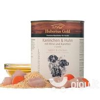 Hubertus Gold triušienos ir vištienos konservas šunims 800g