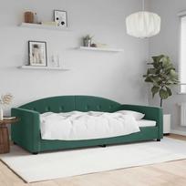 Sofa-lova vidaXL, 100x200 cm, tamsiai žalia (Dark Green)