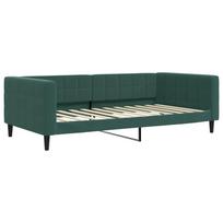 miegamosios sofos lovos - Sofa-lova vidaXL, 100x200 cm, tamsiai žalia (Dark Green) - 10 nuotrauka