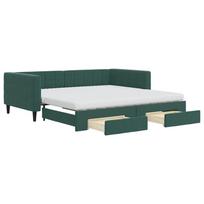 miegamosios sofos lovos - Sofa-lova vidaXL, 100x200 cm, tamsiai žalia (Dark Green) - 11 nuotrauka