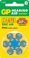 klausos aparatu baterijos - Elementai GP Hearing Aid ZA675/PR44, 6 vnt. - 1 nuotrauka