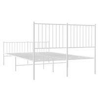 metaline lova 140x200 - Lova VLX Metal 324830, balta, 200x140 cm, su grotelėmis - 4 nuotrauka