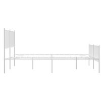 metaline lova 140x200 - Lova VLX Metal 324830, balta, 200x140 cm, su grotelėmis - 5 nuotrauka