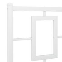 lovos remas, 120x200 cm - vidaXL Metalinis lovos rėmas su galvūgaliu, baltas (White), 120x200 cm - 4 nuotrauka