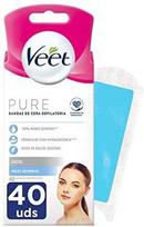 Veet Pure veido depiliacinės juostelės jautriai odai 40 vnt