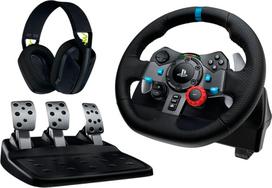 Logitech G29 Driving Force Vairas su Pedalais ir G435 Juodas (Black)