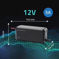 agm akumuliatoriai 12v - Qoltec 52480 Išmanusis mikroprocesorių įkroviklis 12V 5A AGM GEL SLA - 1 nuotrauka