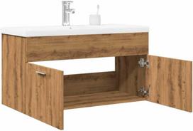 Vonios spintelė su įmontuotu kriaukle vidaXL Artisan ąžuolas (Artisan Oak)