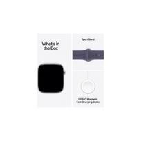 apple watch 11 46mm - Apple Watch Series 11 GPS 46mm Sidabrinis (Silver) su Violetine Rūko (Purple Fog) Sportine Apyranke - M/L - 2 nuotrauka