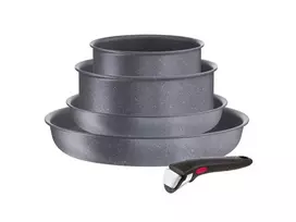 Tefal Ingenio Natural Force puodų ir keptuvių rinkinys 5 dalys (Pilkas)
