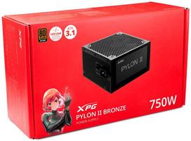 atx psu - ADATA XPG PYLON II 750W Juodas (Black) 80 PLUS Bronze - 1 nuotrauka