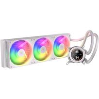 120mm liquid cooler - Krux HydroGlance 360 ARGB LCD Baltas (White) - 1 nuotrauka