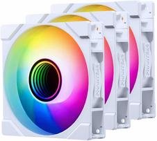 phanteks m25 120 - Phanteks M25 Gen2 PWM D-RGB 120mm Baltas (White) Ventiliatorių 3vnt. - 1 nuotrauka