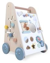 medinis stumdukas - EcoToys Medinis Stumdukas - Vaikštynė, Balta/Žydra (White/Blue) - 1 nuotrauka
