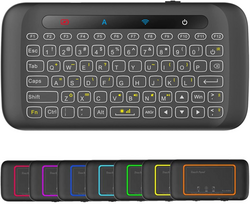 Fusion Accessories H120 Mini belaidė klaviatūra su jutikliniu paviršiumi Juoda (Black)