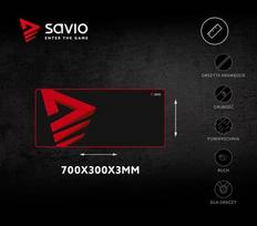 gaming mouse pad - Savio Turbo Dynamic XL Gaming Mouse Pad Black/Red - 6 nuotrauka