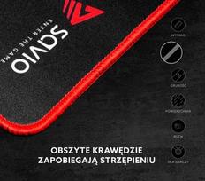 gaming mouse pad - Savio Turbo Dynamic XL Gaming Mouse Pad Black/Red - 7 nuotrauka