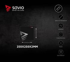 peles kilimelis mouse pad - Savio Precision Control Gaming Mouse Pad S Black - 3 nuotrauka