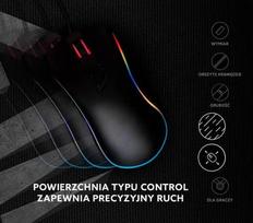 peles kilimelis mouse pad - Savio Precision Control Gaming Mouse Pad S Black - 6 nuotrauka
