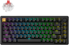 Keychron J2 Wireless (KJ2-H1) - US išdėstymas - Hot-Swappable Super Raudona - Juodas (Black) Mechaninė Belaidė Žaidimų Klaviatūra