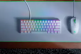 razer klaviatura - Razer Huntsman Mini Mercury (Balta) - 1 nuotrauka