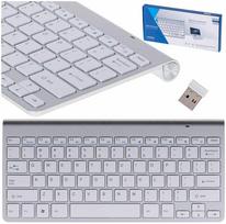 klaviatura lt slim - Proline KX5112 Belaidė Klaviatūra Kompiuteriui ir Smart TV Sidabrinė (Silver) - 1 nuotrauka