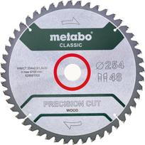 pjovimo diskas pjuklas medienai - Pjovimo diskas 254x2,4/1,8x30mm, z48, WZ, -5°, Classic, Metabo - 1 nuotrauka